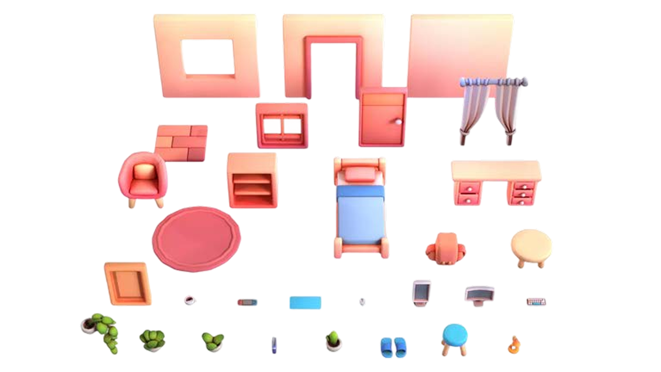 Stylized bedroom kit